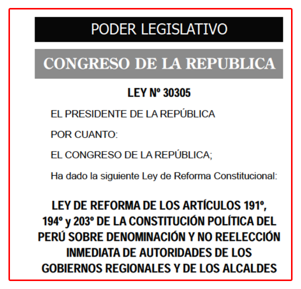 Ley N.° 30305