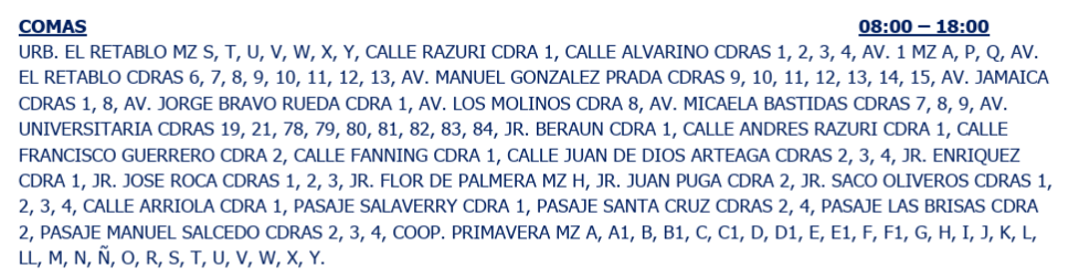 Corte de luz.