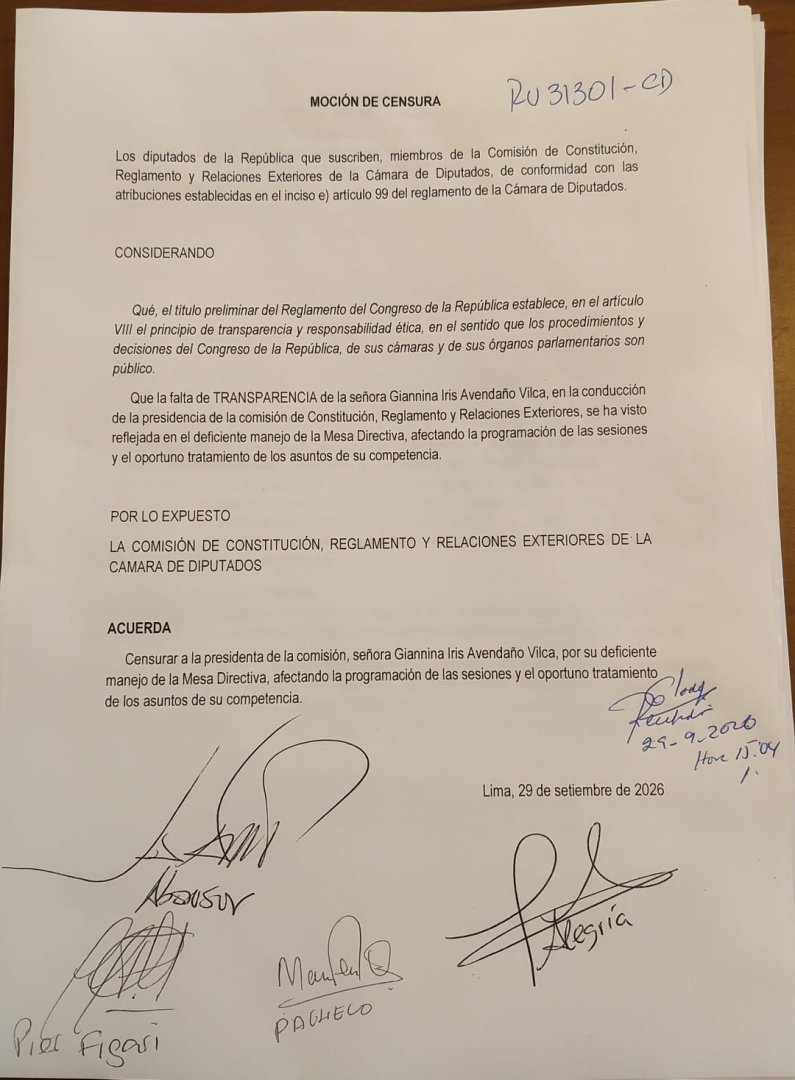 Moción de censura.