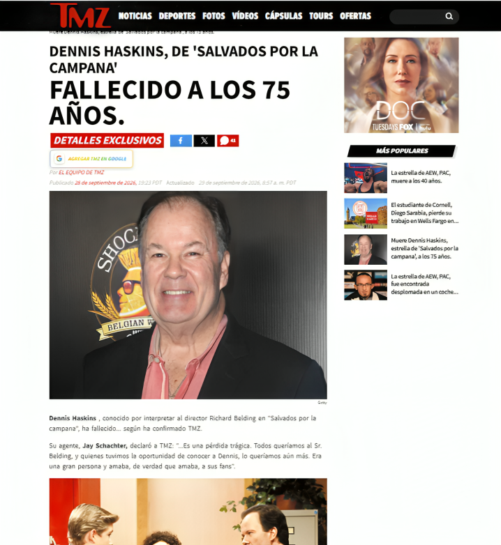 As� inform� TMZ la noticia