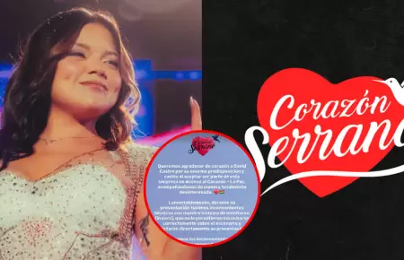 Coraz�n Serrano publica comunicado tras salida de Briela Cirilo