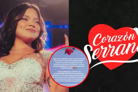 Coraz�n Serrano publica comunicado tras salida de Briela Cirilo