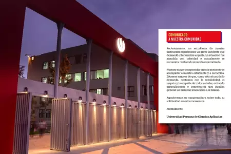 UPC se pronuncia sobre indicente que protegoniz� alumno el s�bado 29 de agosto