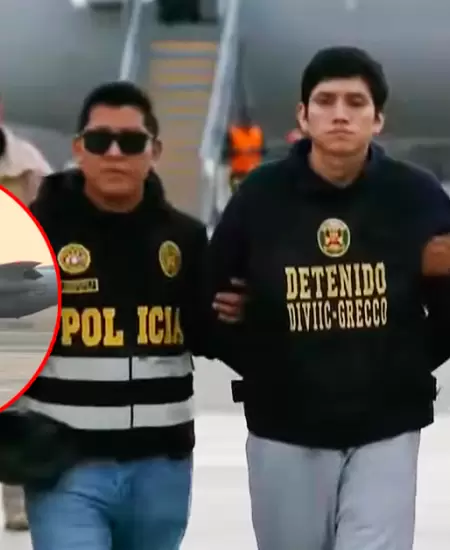 El l�der de "Los Pulpos" aterriz� escoltado en el Callao.