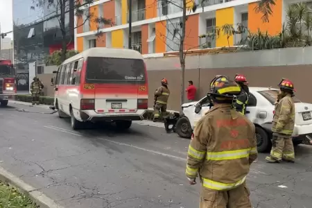 Accidente en Miraflores deja seis heridos