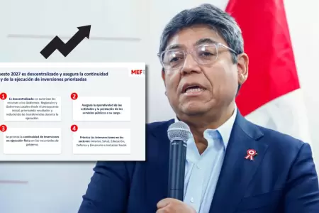 MEF prev� aumento de 3,5% en presupuesto p�blico de 2027
