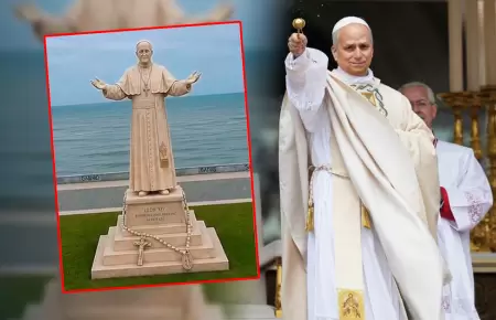 El primer puerto tendr�a el monumento m�s grande del pont�fice.