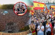 Miles de españoles marchan en Ceuta contra la crisis migratoria gestión del presidente Pedro Sánchez