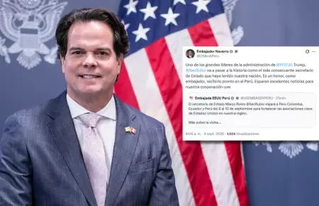 Embajador Bernie Navarro saluda visita del secretario Marco Rubio al Per�