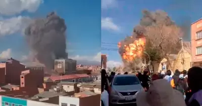 Onda expansiva de la explosi�n reson� a cientos de metros.
