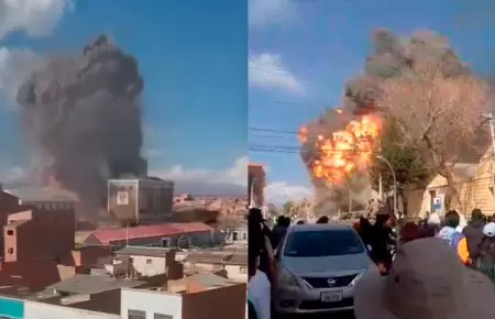 Onda expansiva de la explosi�n reson� a cientos de metros.