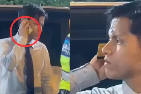 Joven borracho hace llamada con su tarjeta de d�bito