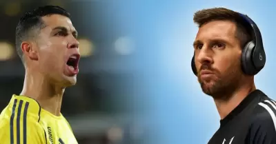 Messi y Cristiano Ronaldo en La Bombonera