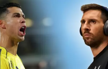 Messi y Cristiano Ronaldo en La Bombonera