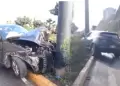 Accidente en la Costa Verde: hombre queda herido al chocar contra un poste