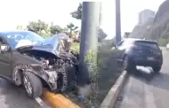 Accidente en la Costa Verde: hombre queda herido al chocar contra un poste