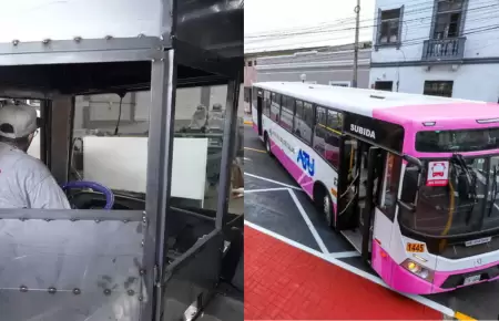 Corredor Rosado en el Callao blinda con cabinas sus buses ante ataques extorsivo