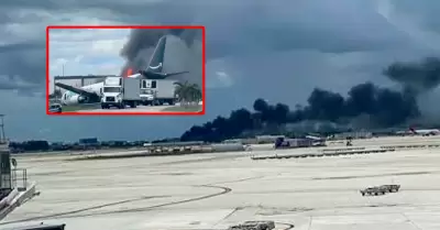Aeronave de carga se habr�a desviado de la pista