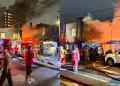 Incendio consume almac�n en Lince y alarma a vecinos: Bomberos lucharon m�s de una hora