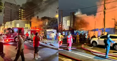 Incendio consume presunto almac�n en Lince