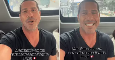 Gregorio Pernia 'El Titi' sorprende al viajar en corredor del Metropolitano