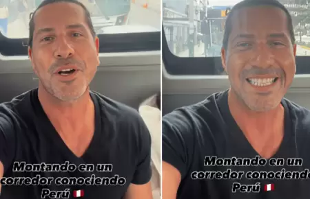 Gregorio Pernia 'El Titi' sorprende al viajar en corredor del Metropolitano