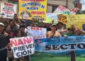 Pobladores de �a�a protestan en exteriores del Midagri y exigen medidas preventivas ante el Fen�meno El Ni�o
