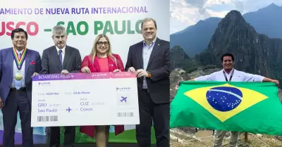 La regi�n Cusco tendr� vuelo directo hacia Sao Paulo desde marzo de 2027