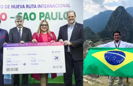 La regi�n Cusco tendr� vuelo directo hacia Sao Paulo desde marzo de 2027
