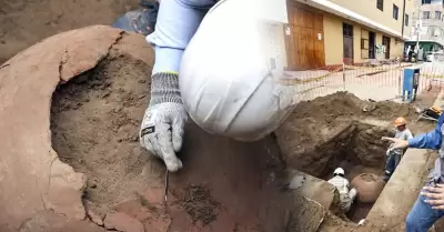 Vasija Ychsma fue hallada durante obras.
