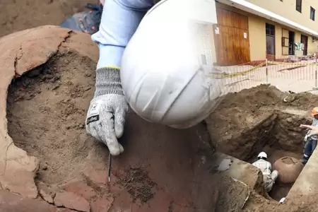 Vasija Ychsma fue hallada durante obras.