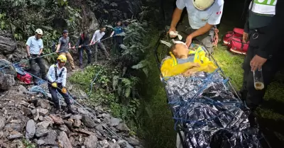 Turista alemana fue evacuada tras accidente.