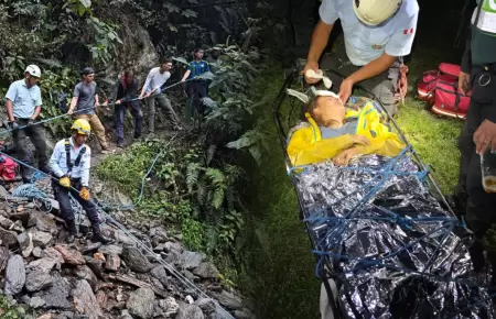 Turista alemana fue evacuada tras accidente.