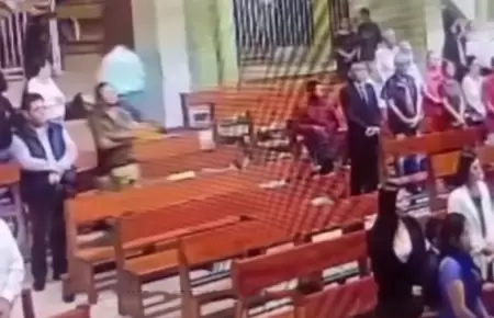 C�maras captaron el robo dentro del templo