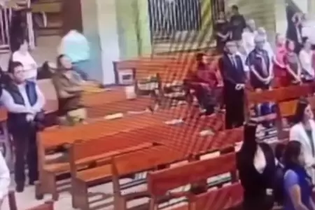 C�maras captaron el robo dentro del templo