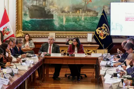 Luis Galarreta expuso el pedido de facultades legislativas en el Congreso.
