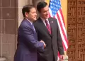 Marco Rubio lleg� a la Canciller�a y fue recibido con honores por el canciller Carlos Esp�