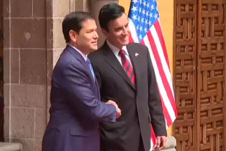 Marco Rubio se re�ne con Carlos Esp� en la sede de Canciller�a.