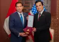 Marco Rubio es condecorado con la Orden El Sol del Per� por el canciller Carlos Esp�