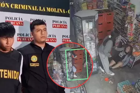 Adolescente de 16 a�os es capturado por asaltar minimarket y balear a la due�a