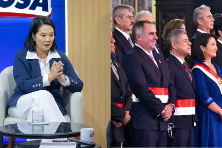 Presidenta Keiko Fujimori descarta que haya cambios de ministros: "No por ahora"
