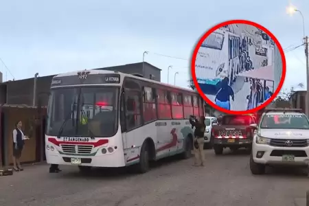 Bus fue atacado cerca de comisar�a.