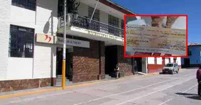 Extrabajador del Banco de la Naci�n recibe 10 a�os de prisi�n por cobrar 53 cheq