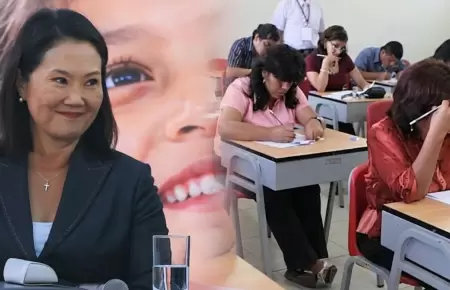 Keiko Fujimori habla sobre evaluaciones de los docentes