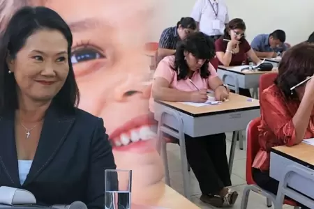 Keiko Fujimori habla sobre evaluaciones de los docentes