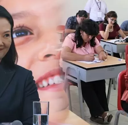 Keiko Fujimori habla sobre evaluaciones de los docentes