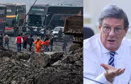 Ministro Rafael Rey afirma que derrumbe en la Panamericana Sur fue liberada