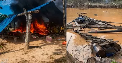 Fuerzas Armadas golpean a miner�a ilegal y generan p�rdidas de millones de soles