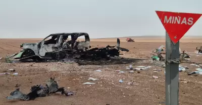 Camioneta ingres� a campo minado en frontera Tacna-Arica.