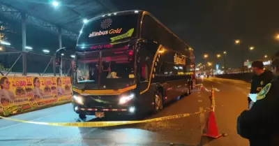 Atacan a balazos a chofer de bus de la empresa Allinbus
